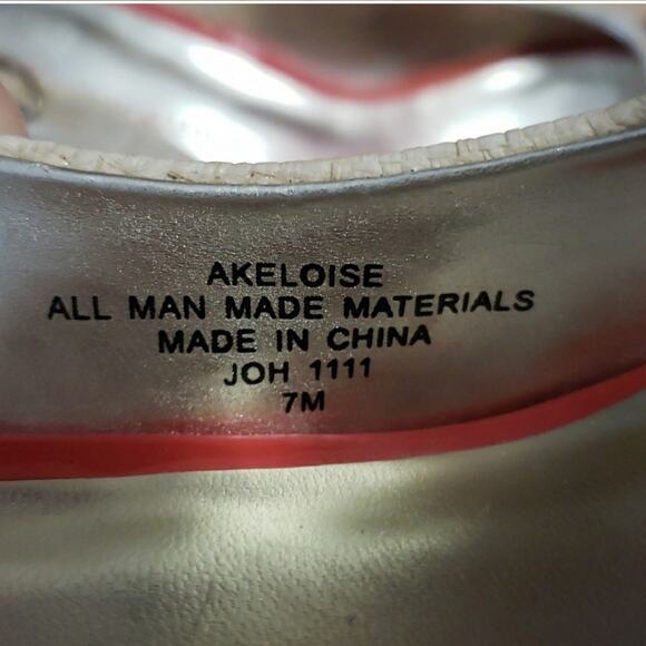 ANNE KLEIN AKELOISE Women's Peep Toe Sling Backs Coral & Nude Heels Size 7 - Picture 5 of 7